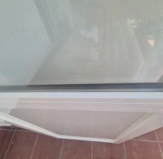 Puerta aluminio cristal blanca 80x200