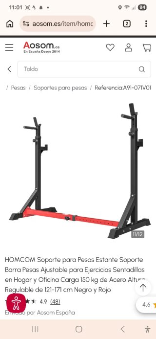 Soporte para pesas HOMCOM