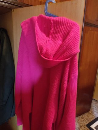 Abito lungo fucsia/ maxi maglione