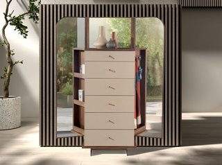 Chinfonier tocador de piel y madera