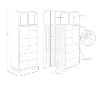 Chinfonier tocador de piel y madera