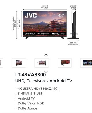 TV JVC LT-43VA3300 43 4K UHD Android TV.
