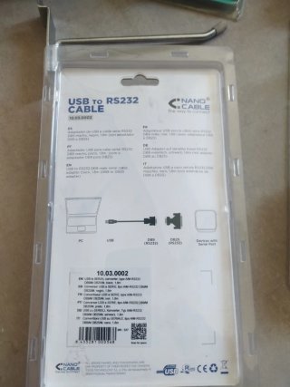Cable USB a Serie RS232 NANO CABLE