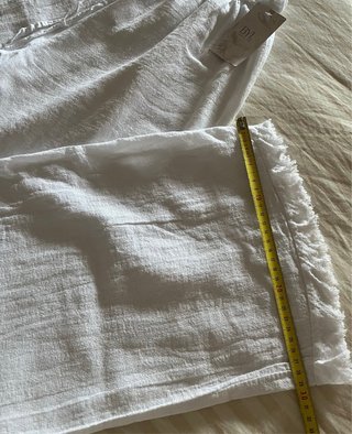 Pantalón ancho Lino Algodón Blanco