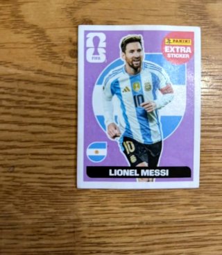Cromo Mundial 2026 Messi Extra Sticker Morado