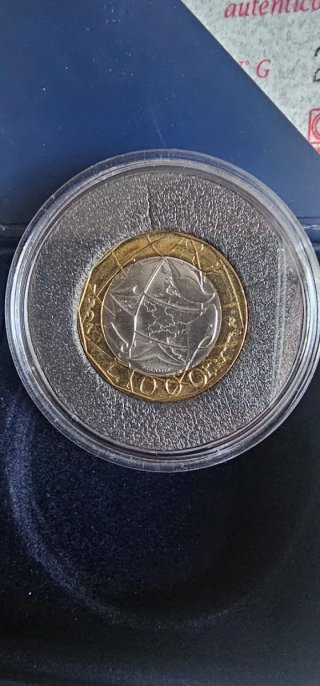 1000 Lire Bimetallica Confini Errati