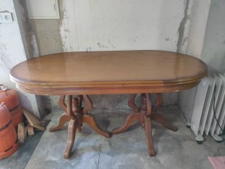 Mesa de comedor extensible de madera