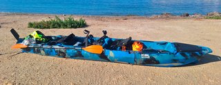 Kayak Doble Desmontable con Pedaleras y Ruedas