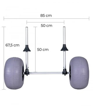 Kayak Doble Desmontable con Pedaleras y Ruedas