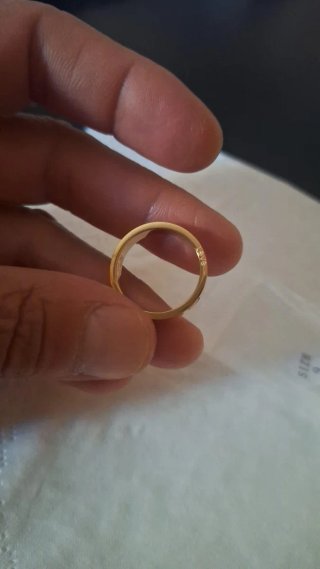 Anello fedina color oro