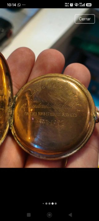 Reloj de bolsillo LIP chapado en oro 1927 leer