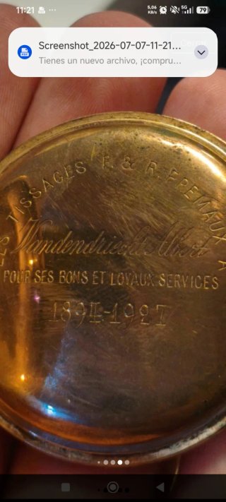 Reloj de bolsillo LIP chapado en oro 1927 leer