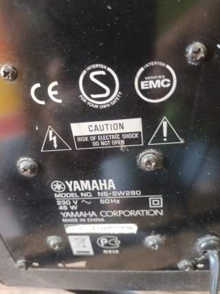 Altavoces Yamaha Negro  MS-SW 280