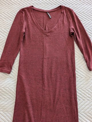 Vestido largo morado Stradivarius