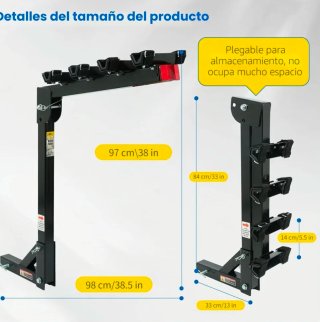 MaxxHaul 70210 - Soporte Enganche 4 Bicicletas