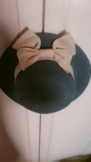 Sombrero de playa mujer azul y beige