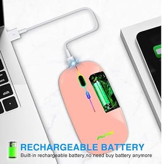 MMK Ratón inalámbrico Bluetooth 5.0 y 2.4G Recarga