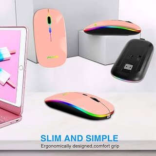 MMK Ratón inalámbrico Bluetooth 5.0 y 2.4G Recarga