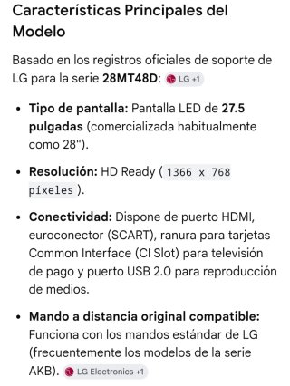 Monitor-televisor LED de 28 pulgadas.
