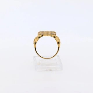 Anillo Oro Rosa Flor Circonitas