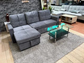 Sofá Cama Gris 216cm Chaiselongue