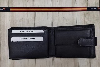 CARTERA MONEDERO HORIZONTAL EN PIEL BANDERA + REGA