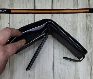 CARTERA MONEDERO HORIZONTAL EN PIEL BANDERA + REGA