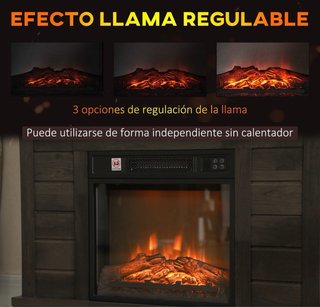 Chimenea Eléctrica 1800W Efecto Llama