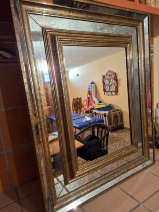 Espejo Vintage Dorado y Plateado