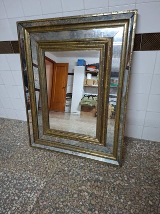 Espejo Vintage Dorado y Plateado
