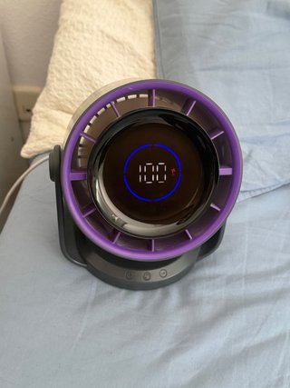 Ventilatore da tavolo Rintea, 11 velocità, ricaricabile 5400mAh, ventilatore USB con inclinazione variabile di 105°