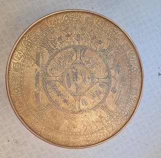 Mesa auxiliar vintage latón 60cm