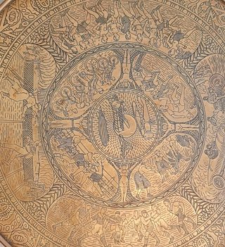Mesa auxiliar vintage latón 60cm