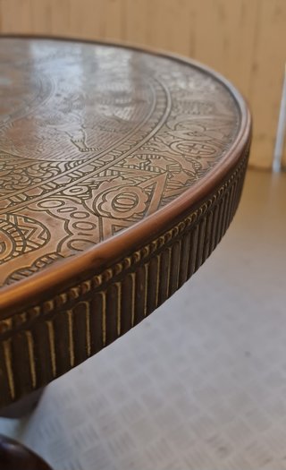 Mesa auxiliar vintage latón 60cm