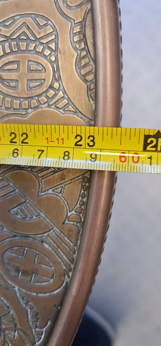Mesa auxiliar vintage latón 60cm