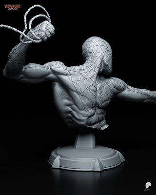 Busto Spiderman Resina 14cm