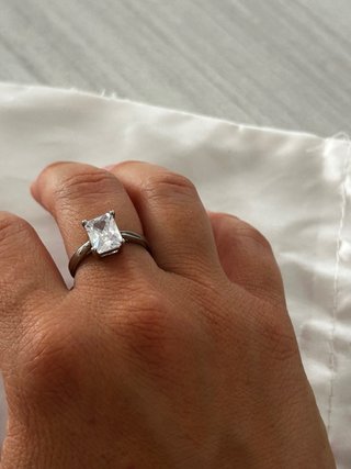 Anello Argento 925 Solitario Regolabile