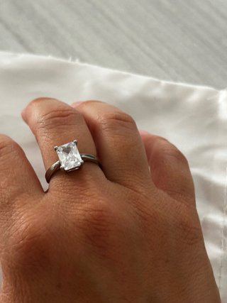 Anello Argento 925 Solitario Regolabile