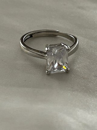 Anello Argento 925 Solitario Regolabile