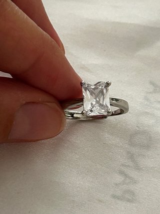 Anello Argento 925 Solitario Regolabile