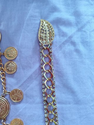 Conjunto bisutería oro con monedas