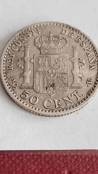 Moneda Alfonso XIII 1904 Plata Cadete