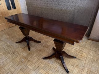Mesa comedor + 6 sillas madera tallada