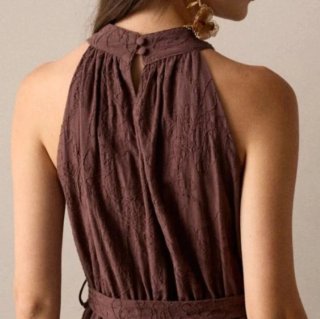 Vestido marrón Polin et moi talla M/L