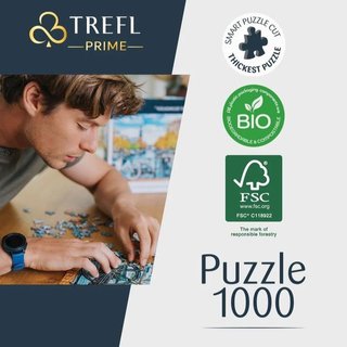 Puzzle Trefl 1000 Piezas Yoga Cats & Coffee