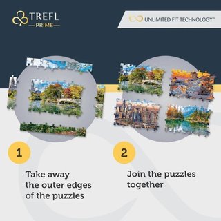 Puzzle Trefl 1000 Piezas Yoga Cats & Coffee