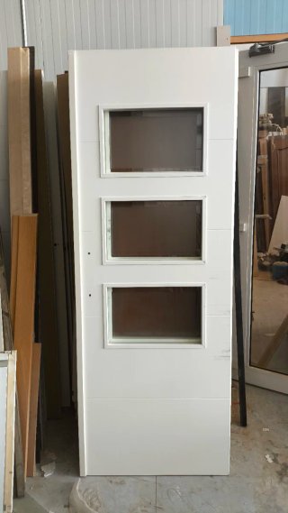 Puertas de madera con cristal