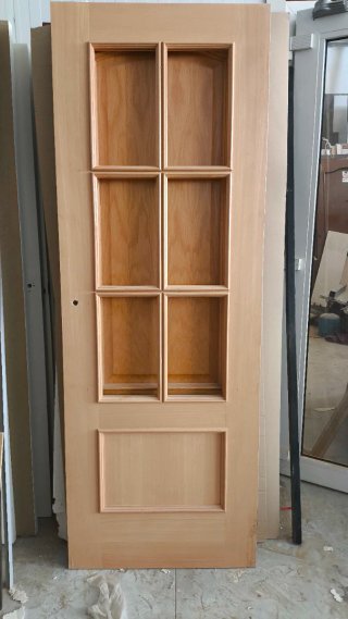 Puertas de madera con cristal
