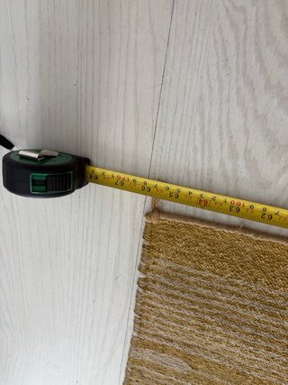 Tappeto giallo rustico in juta