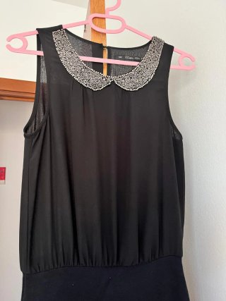 Vestido elegante fiesta con pedrería